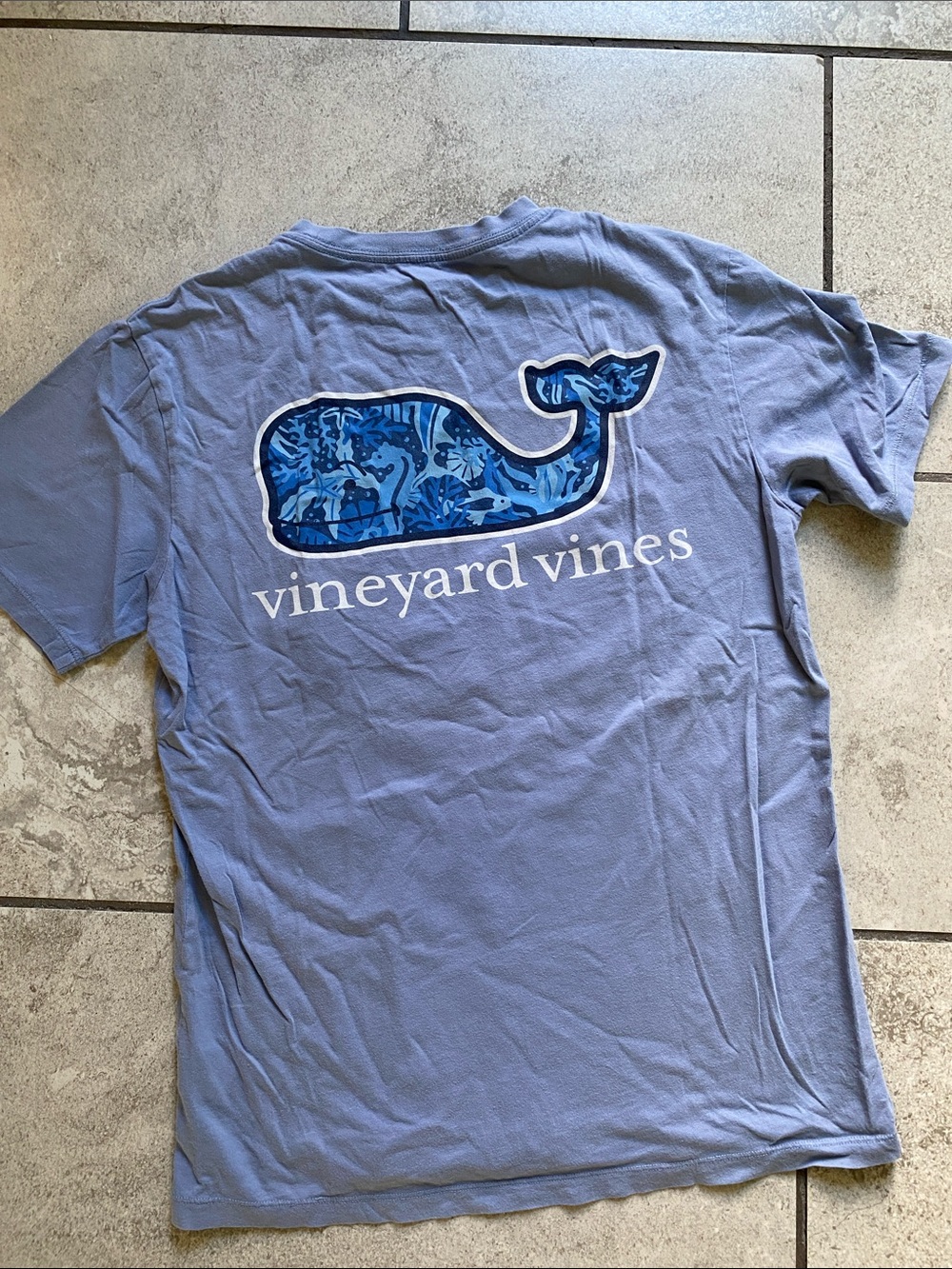 Vineyard Vines Blue Short Sleeve Whale Graphic Tee